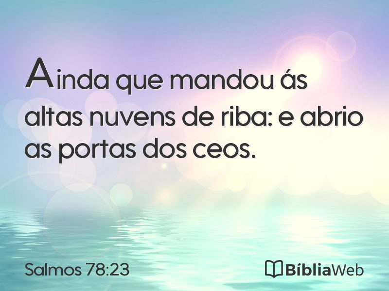 Salmos 78:23 em imagem para compartilhar