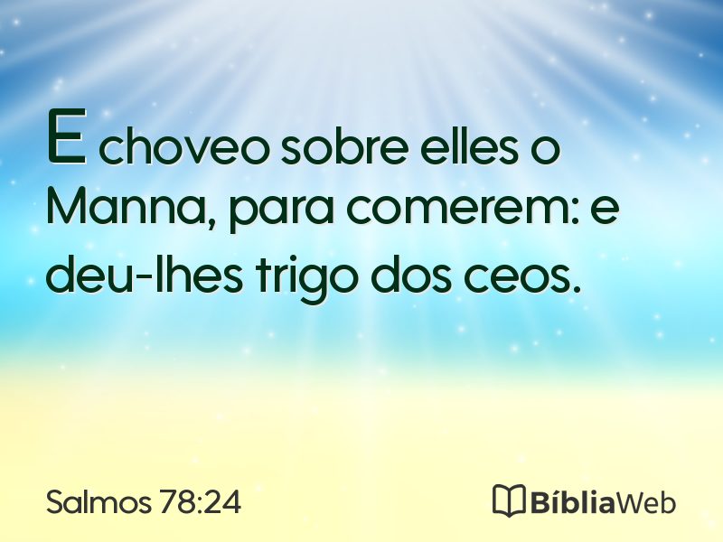 Salmos 78:24 em imagem para compartilhar