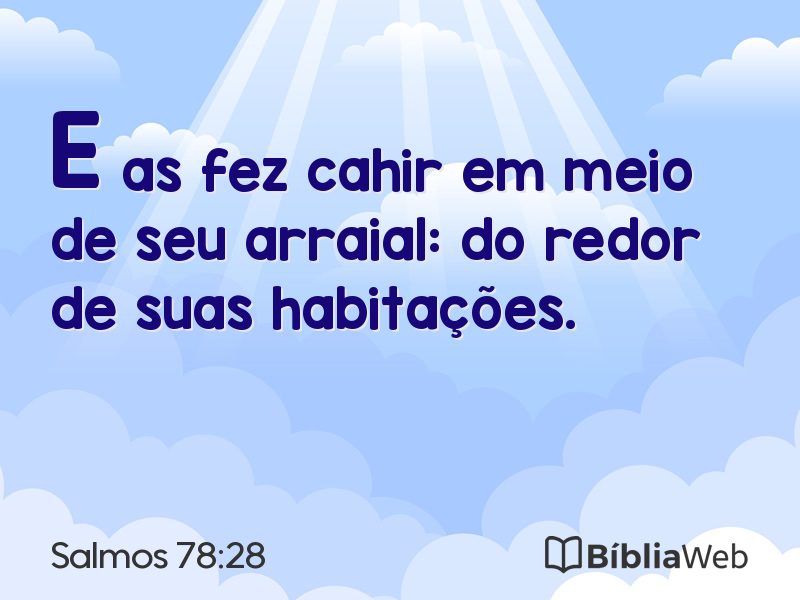 Salmos 78:28 em imagem para compartilhar