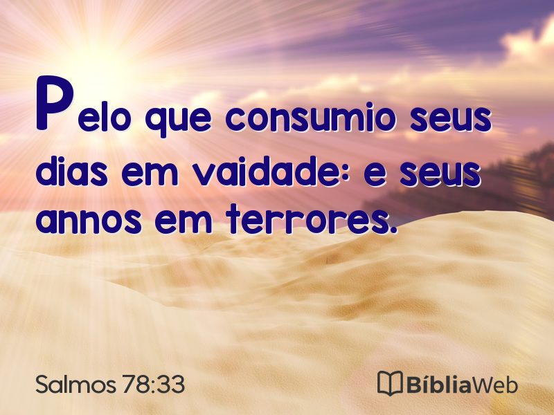 Salmos 78:33 em imagem para compartilhar