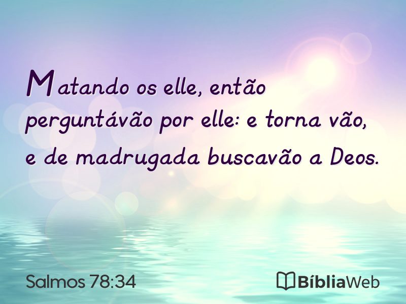 Salmos 78:34 em imagem para compartilhar
