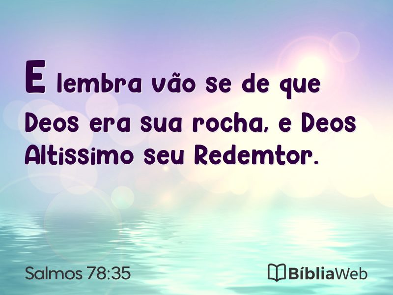 Salmos 78:35 em imagem para compartilhar
