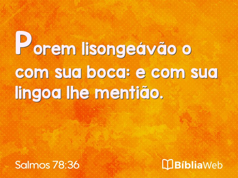 Salmos 78:36 em imagem para compartilhar