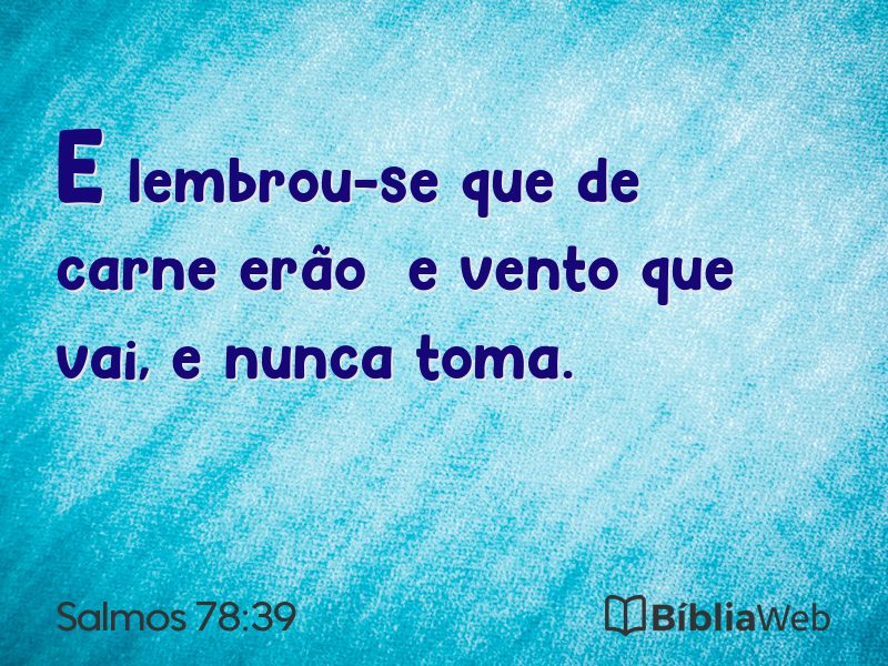 Salmos 78:39 em imagem para compartilhar