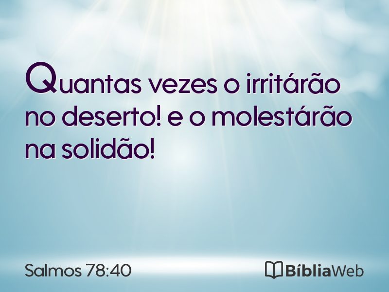 Salmos 78:40 em imagem para compartilhar