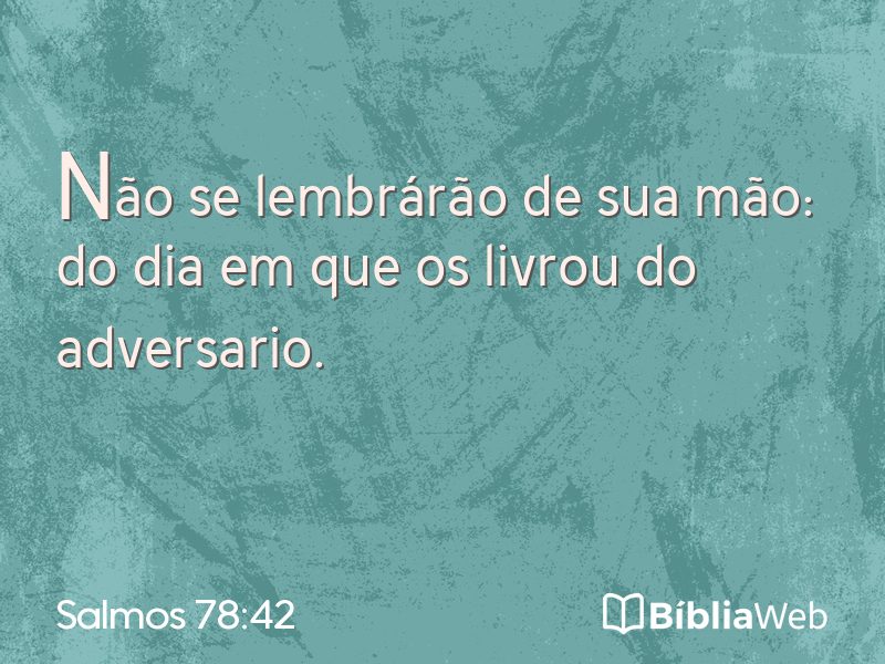 Salmos 78:42 em imagem para compartilhar