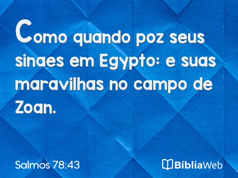 Salmos 78:43 em imagem para compartilhar