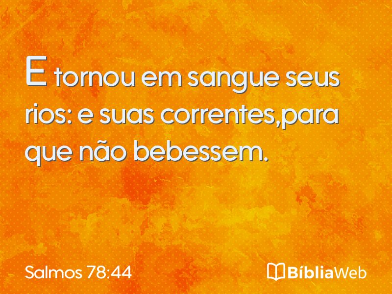 Salmos 78:44 em imagem para compartilhar