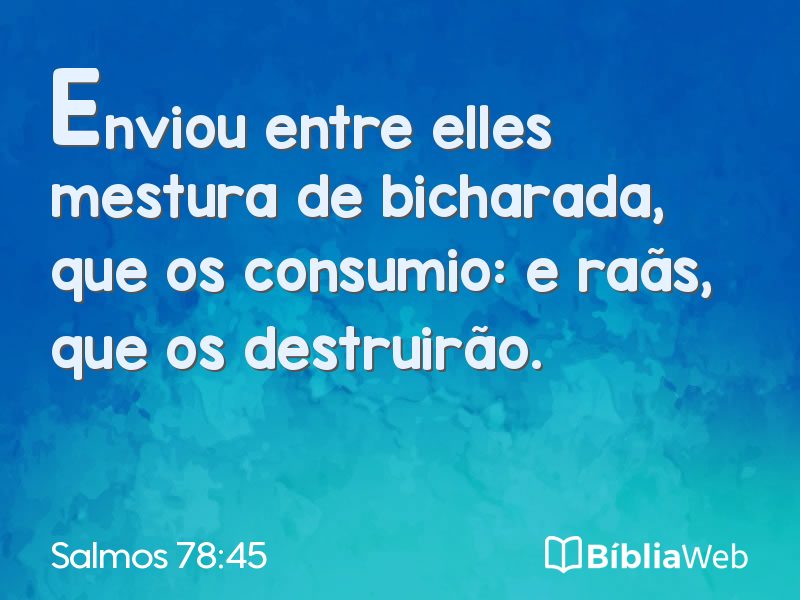 Salmos 78:45 em imagem para compartilhar