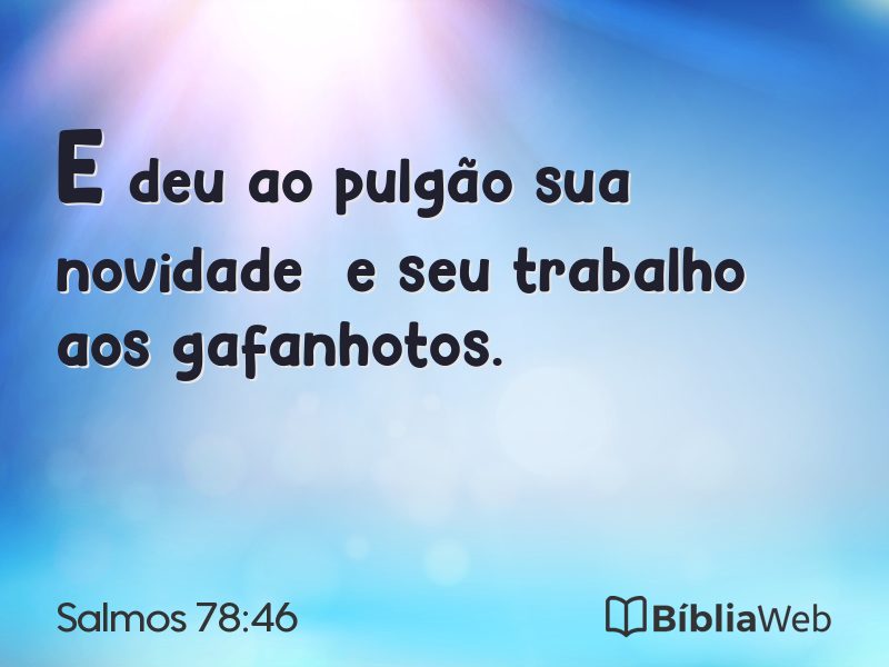 Salmos 78:46 em imagem para compartilhar