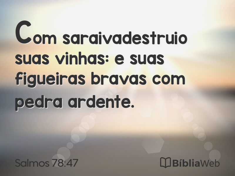 Salmos 78:47 em imagem para compartilhar