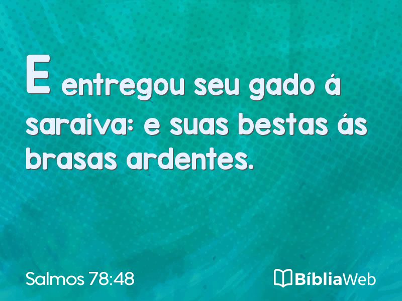 Salmos 78:48 em imagem para compartilhar