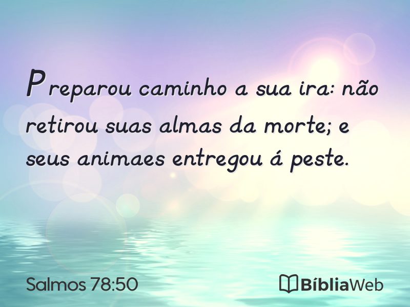 Salmos 78:50 em imagem para compartilhar