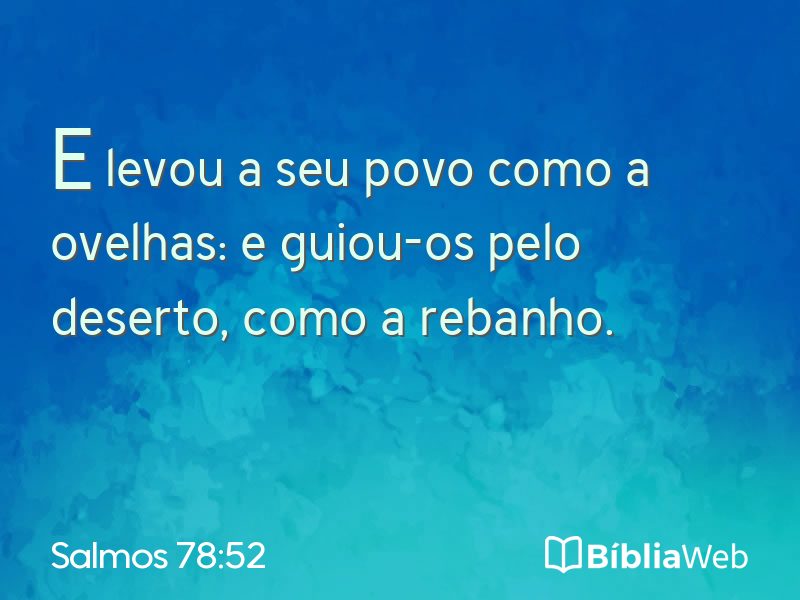 Salmos 78:52 em imagem para compartilhar