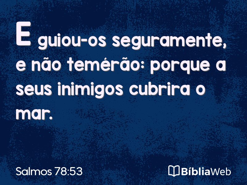 Salmos 78:53 em imagem para compartilhar
