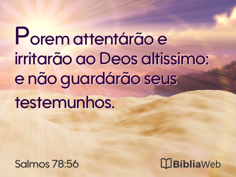 Salmos 78:56 em imagem para compartilhar