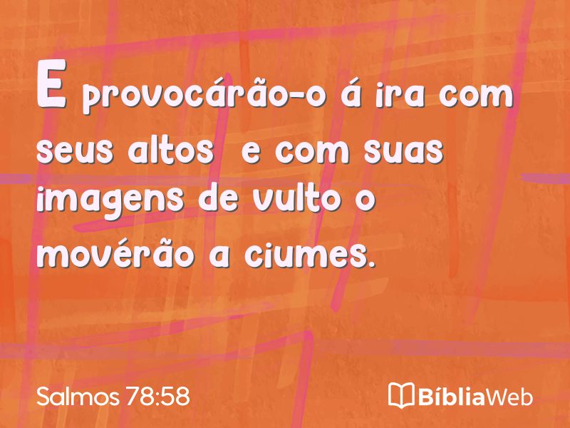 Salmos 78:58 em imagem para compartilhar
