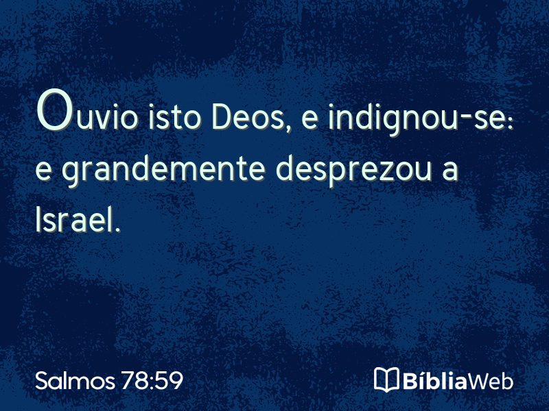 Salmos 78:59 em imagem para compartilhar