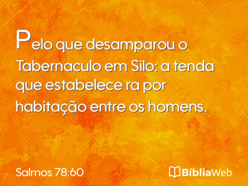 Salmos 78:60 em imagem para compartilhar