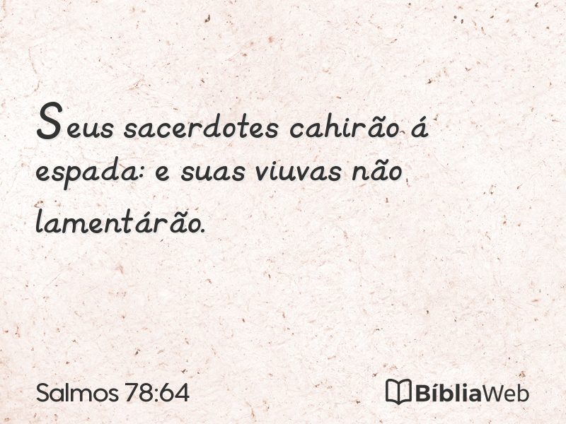 Salmos 78:64 em imagem para compartilhar
