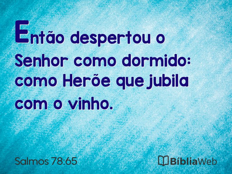 Salmos 78:65 em imagem para compartilhar