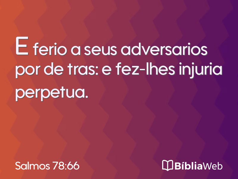 Salmos 78:66 em imagem para compartilhar