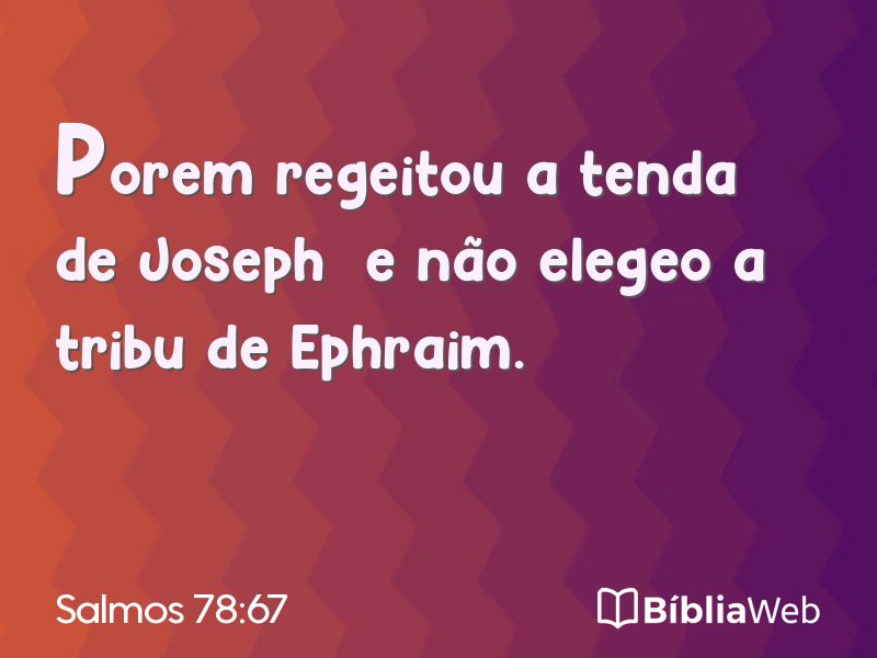 Salmos 78:67 em imagem para compartilhar