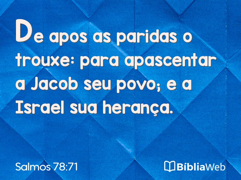 Salmos 78:71 em imagem para compartilhar