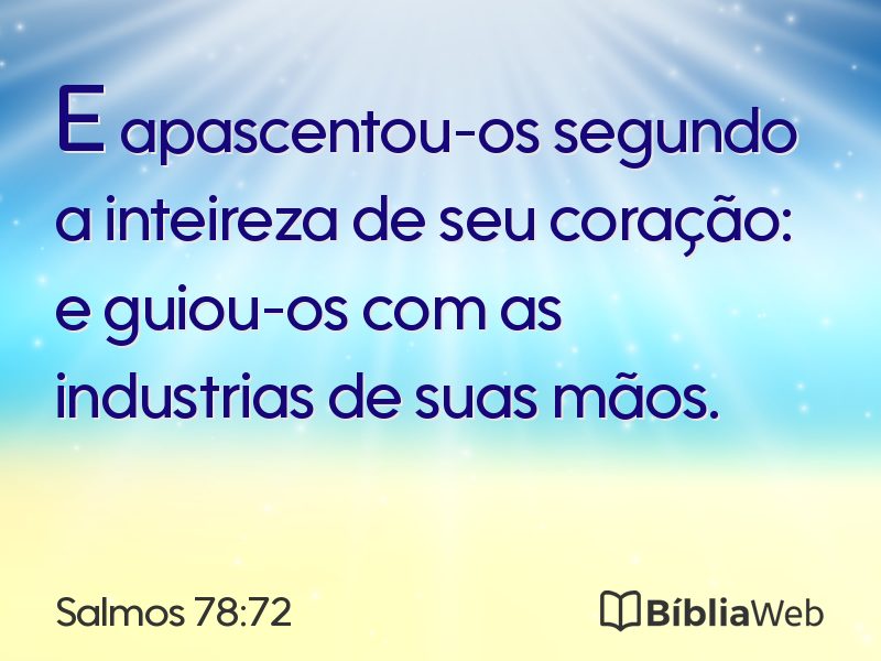 Salmos 78:72 em imagem para compartilhar