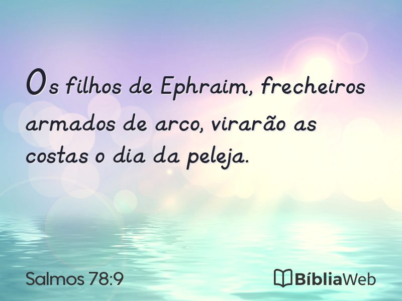 Salmos 78:9 em imagem para compartilhar