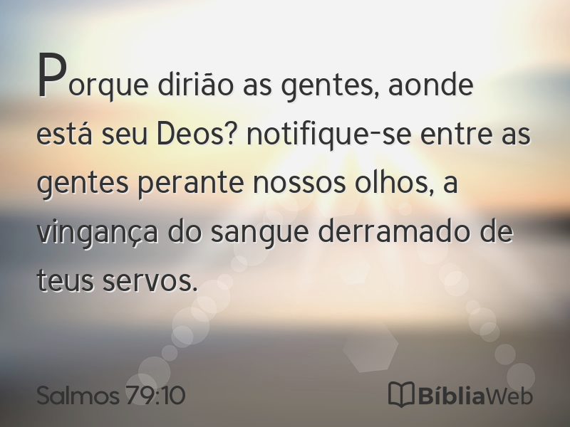 Salmos 79:10 em imagem para compartilhar