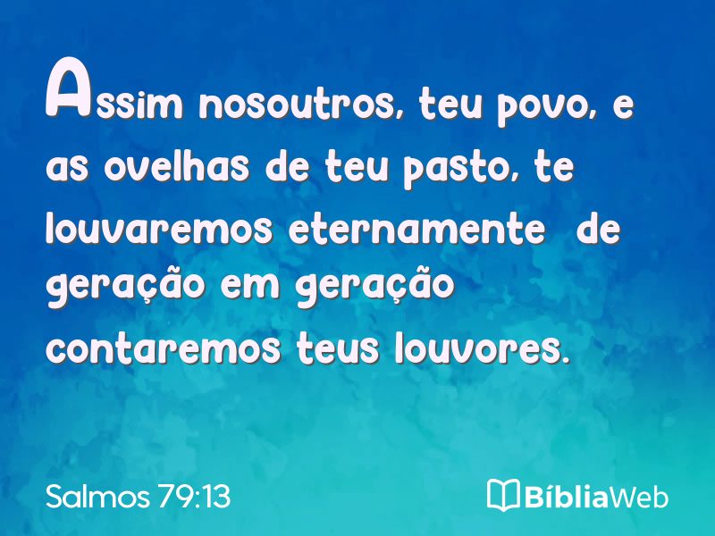 Salmos 79:13 em imagem para compartilhar