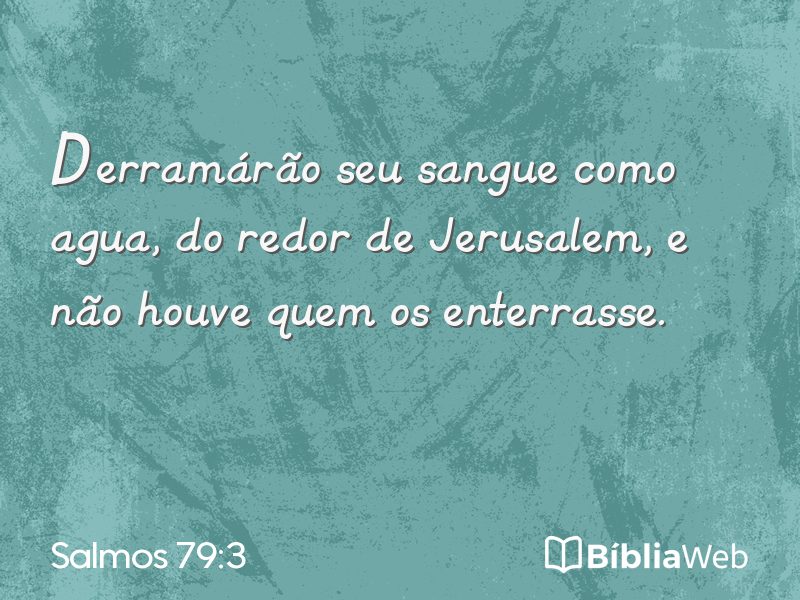 Salmos 79:3 em imagem para compartilhar