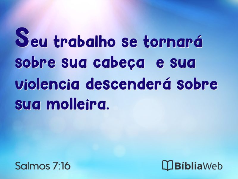 Salmos 7:16 em imagem para compartilhar