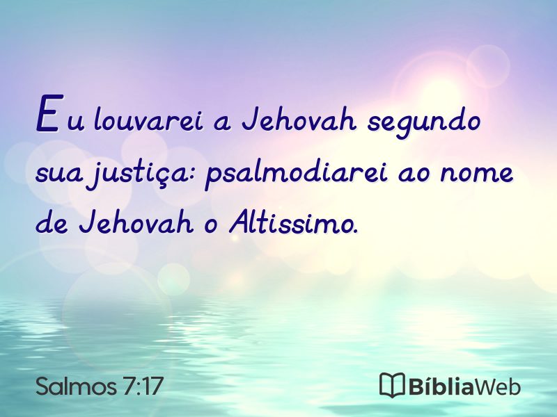 Salmos 7:17 em imagem para compartilhar
