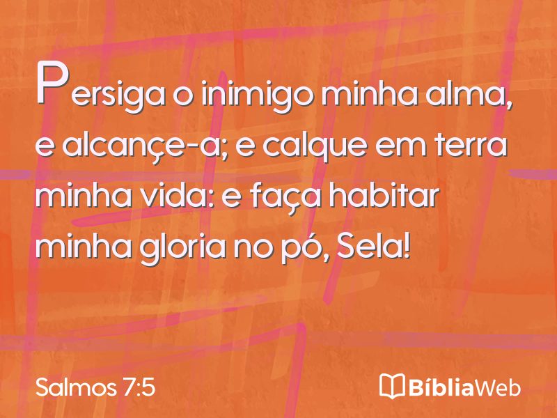 Salmos 7:5 em imagem para compartilhar
