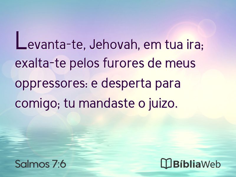 Salmos 7:6 em imagem para compartilhar