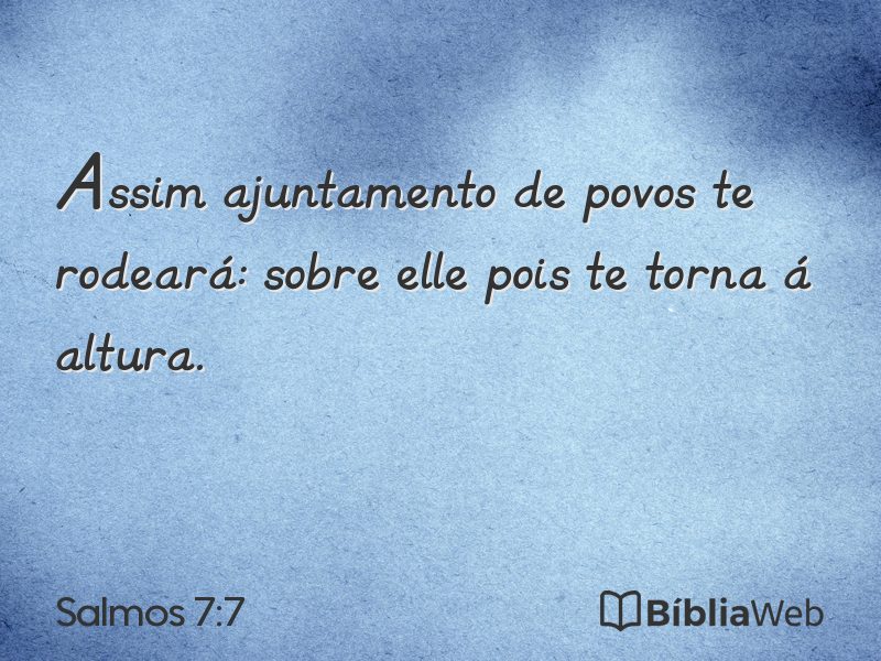 Salmos 7:7 em imagem para compartilhar