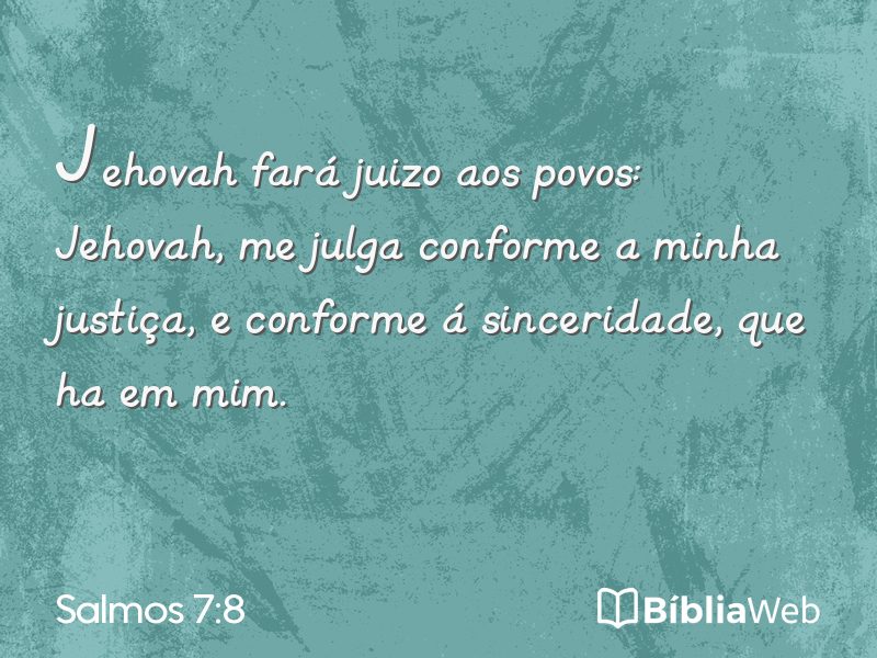 Salmos 7:8 em imagem para compartilhar