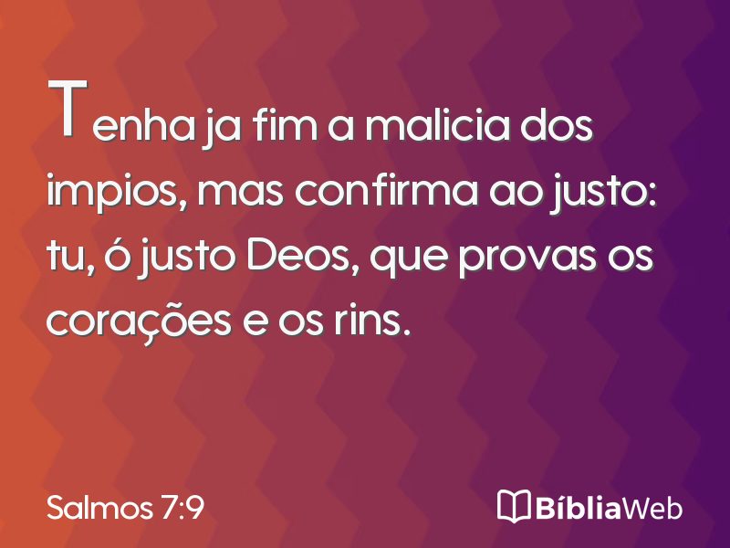 Salmos 7:9 em imagem para compartilhar