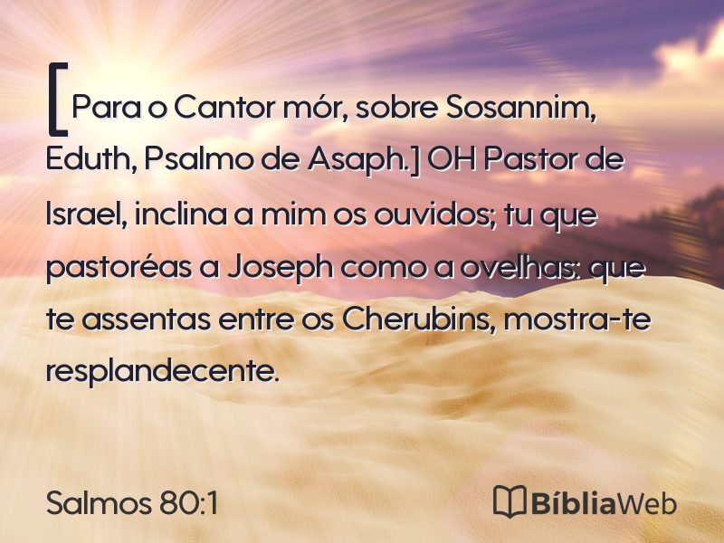Salmos 80:1 em imagem para compartilhar