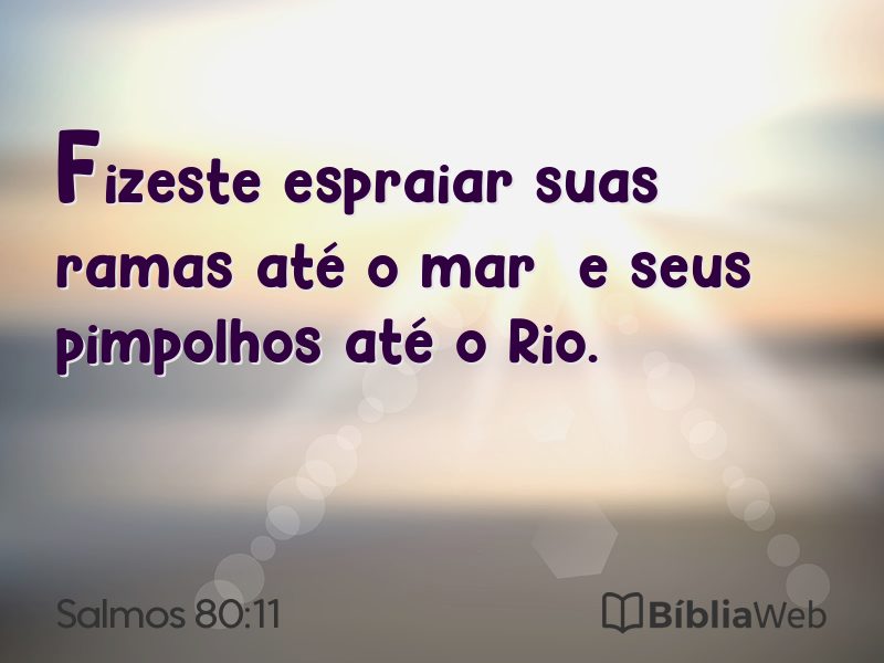 Salmos 80:11 em imagem para compartilhar