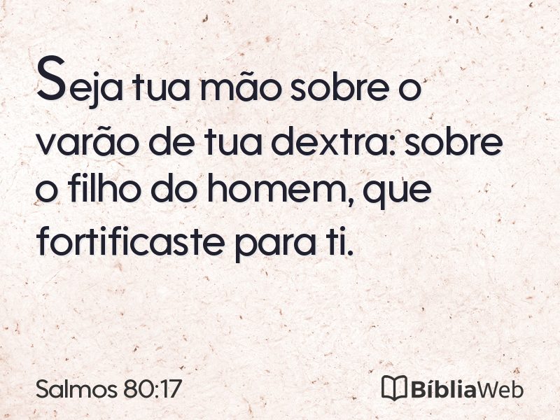 Salmos 80:17 em imagem para compartilhar