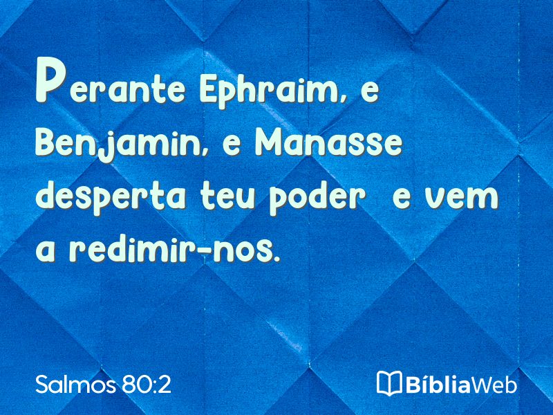 Salmos 80:2 em imagem para compartilhar