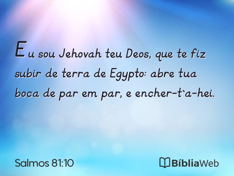 Salmos 81:10 em imagem para compartilhar