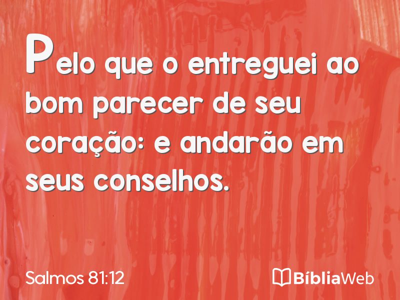 Salmos 81:12 em imagem para compartilhar