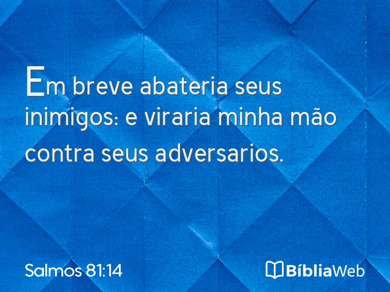 Salmos 81:14 em imagem para compartilhar