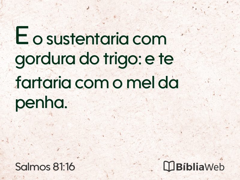 Salmos 81:16 em imagem para compartilhar
