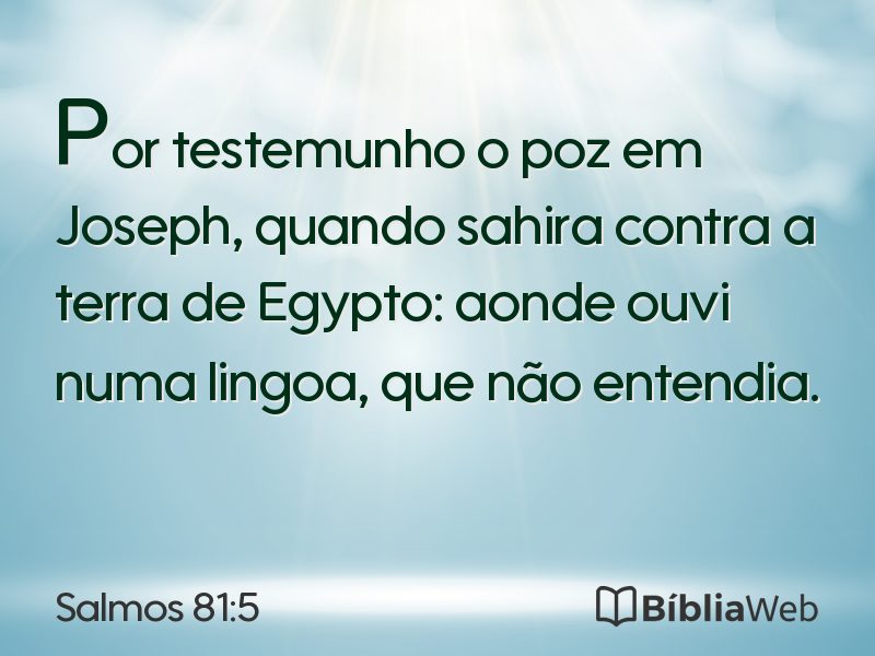 Salmos 81:5 em imagem para compartilhar