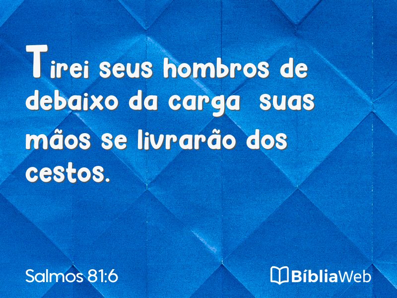 Salmos 81:6 em imagem para compartilhar